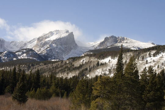 snowcapped mountains