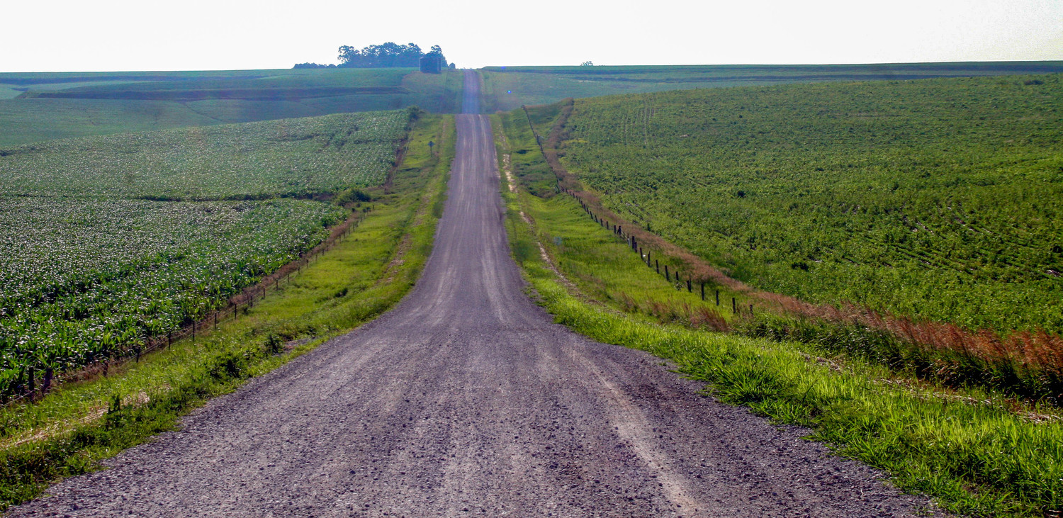 Iowa country road