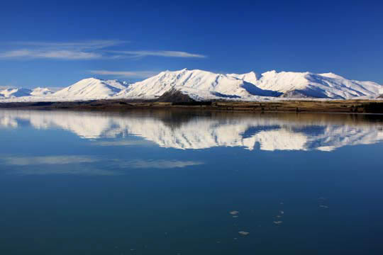 reflective mountains