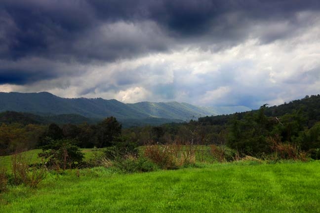 storm coming in the mountains